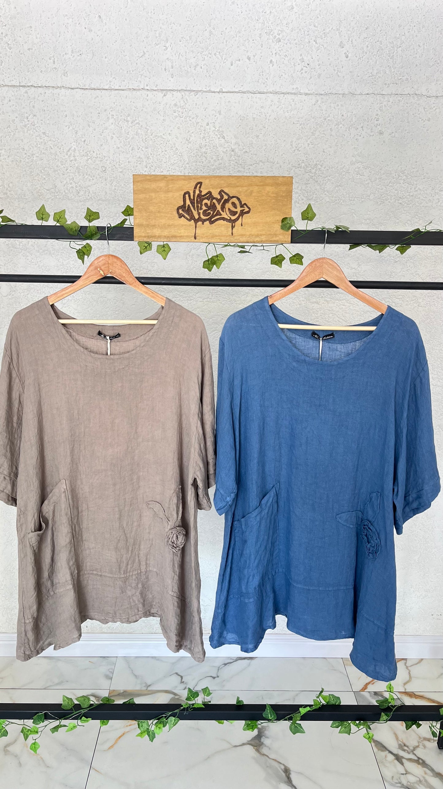 🌿 Blusón – Vestido “Lino Botánica”