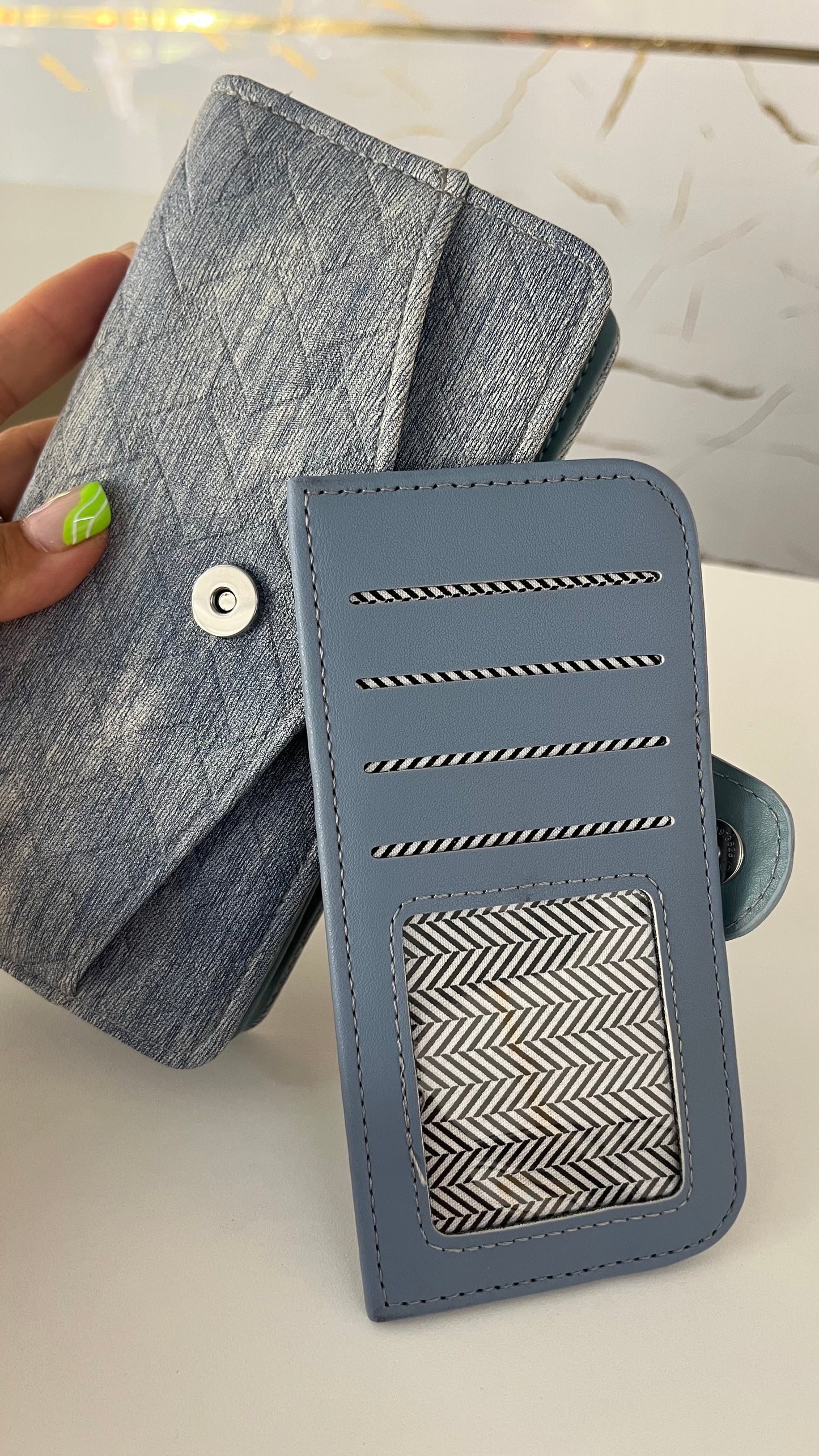 Monedero Firenze “Azzurra Quilted”