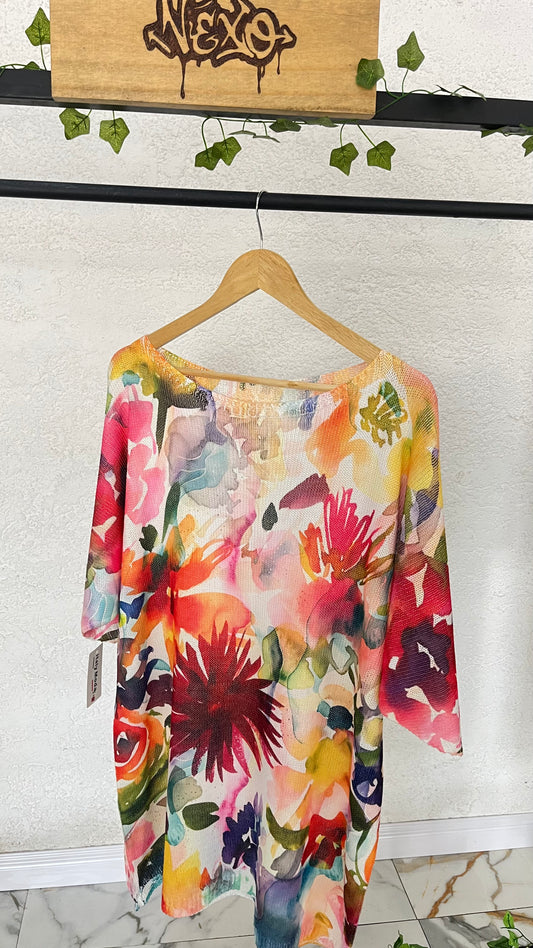 🌺 Blusa/Vestido Italiano Flor de Vida