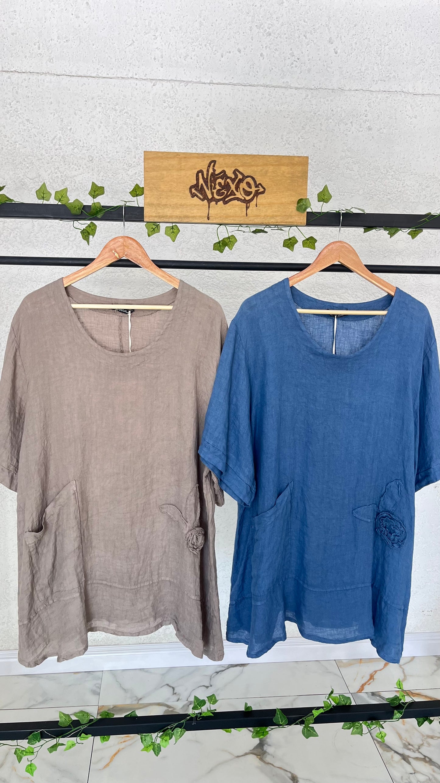 🌿 Blusón – Vestido “Lino Botánica”