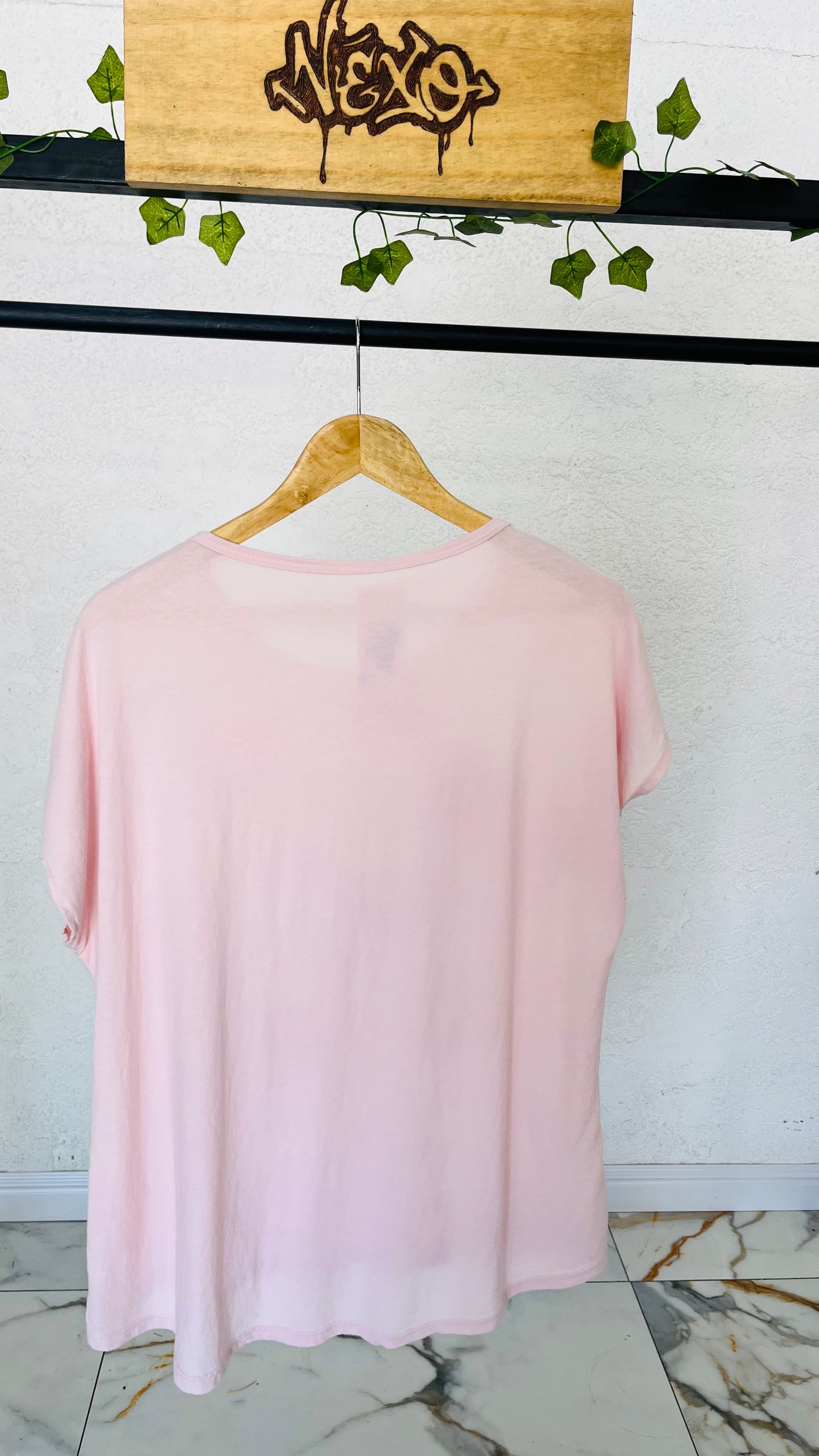 Blusa Italiana Rosa Soft Bloom