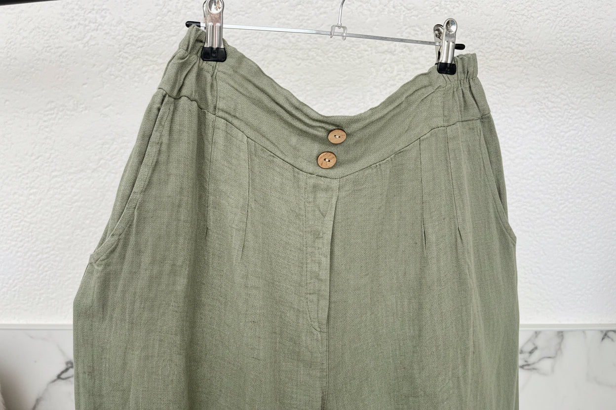 ✨ Pantalón Lino Aura Natural