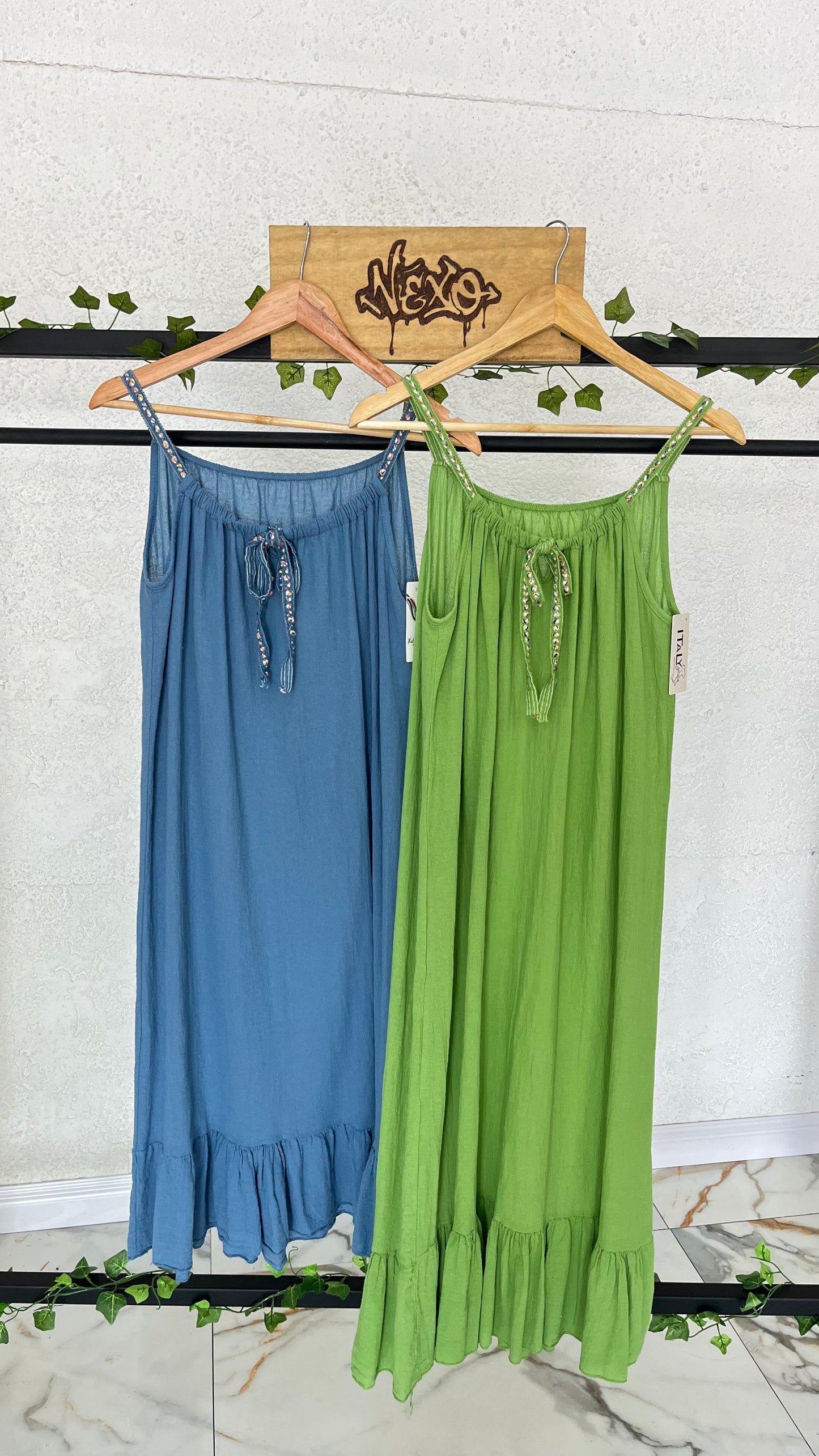 Vestido Lía – Algodón Bordado