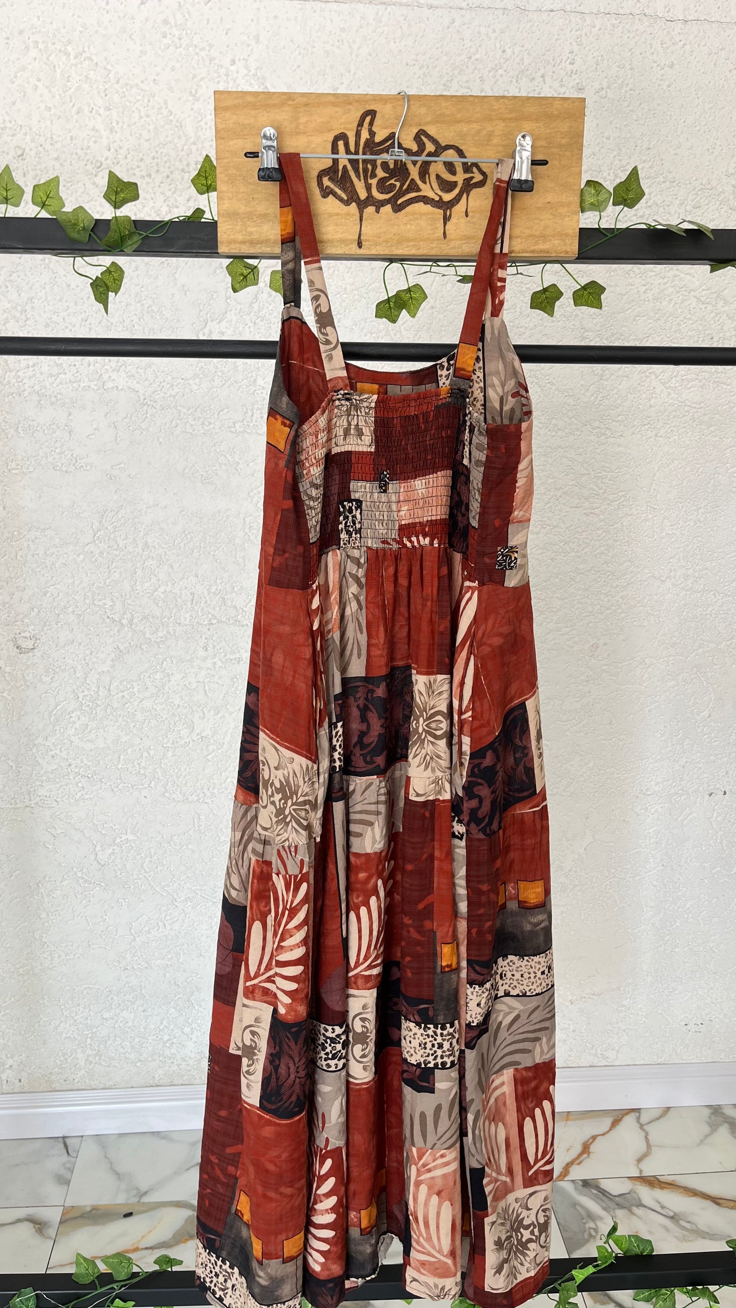 Vestido “Fuego Patch Tierra”