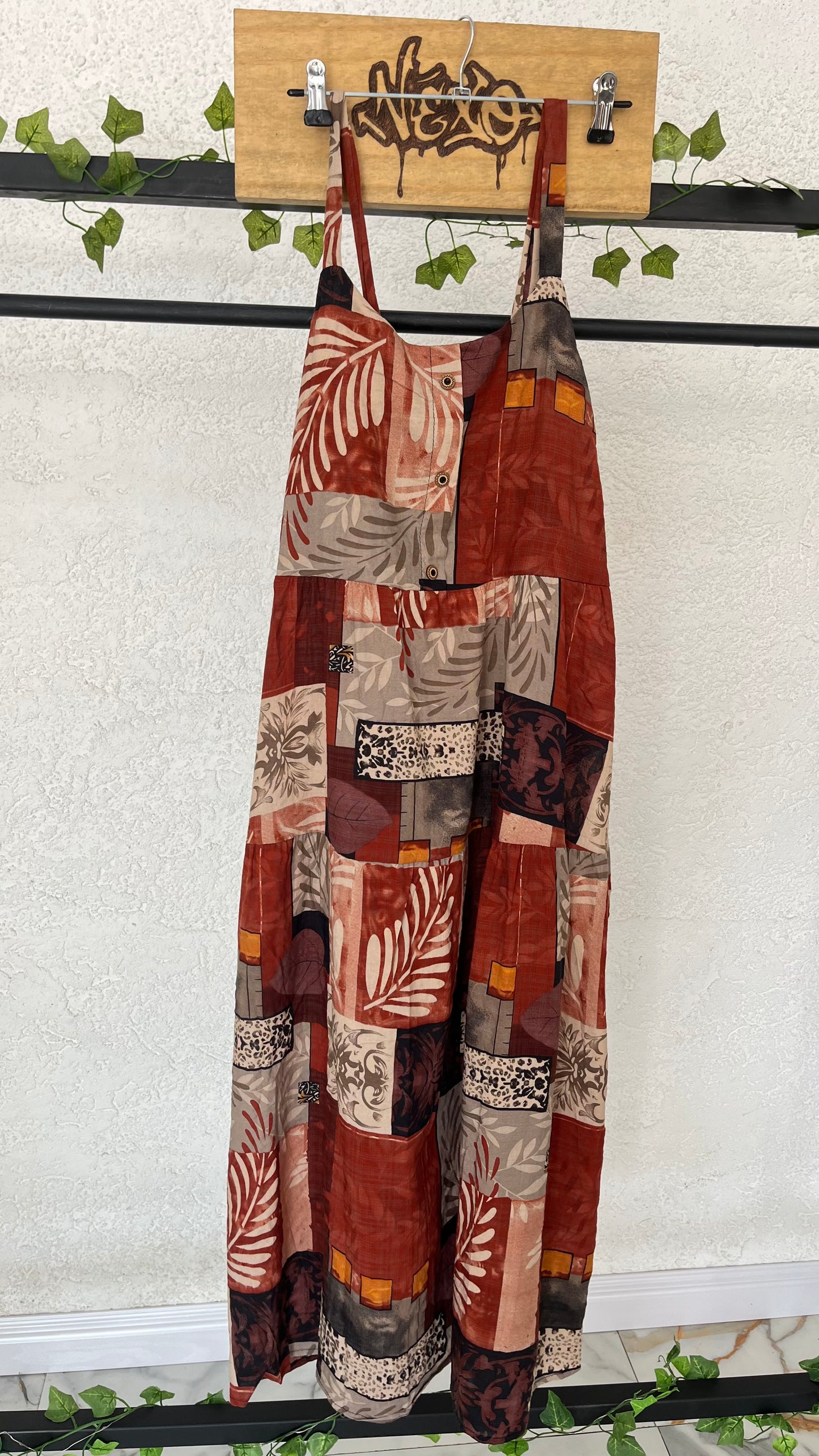 Vestido “Fuego Patch Tierra”