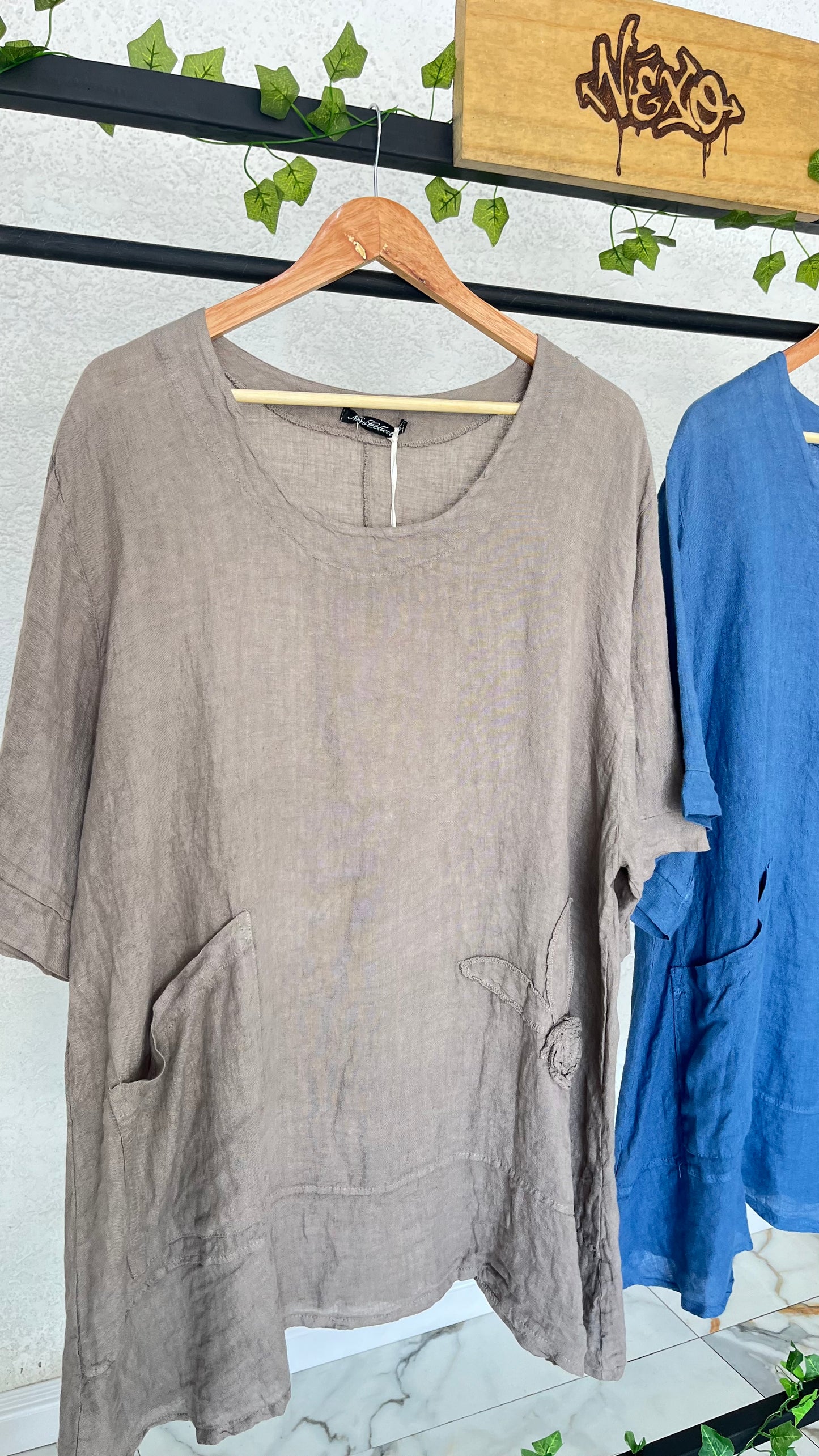 🌿 Blusón – Vestido “Lino Botánica”