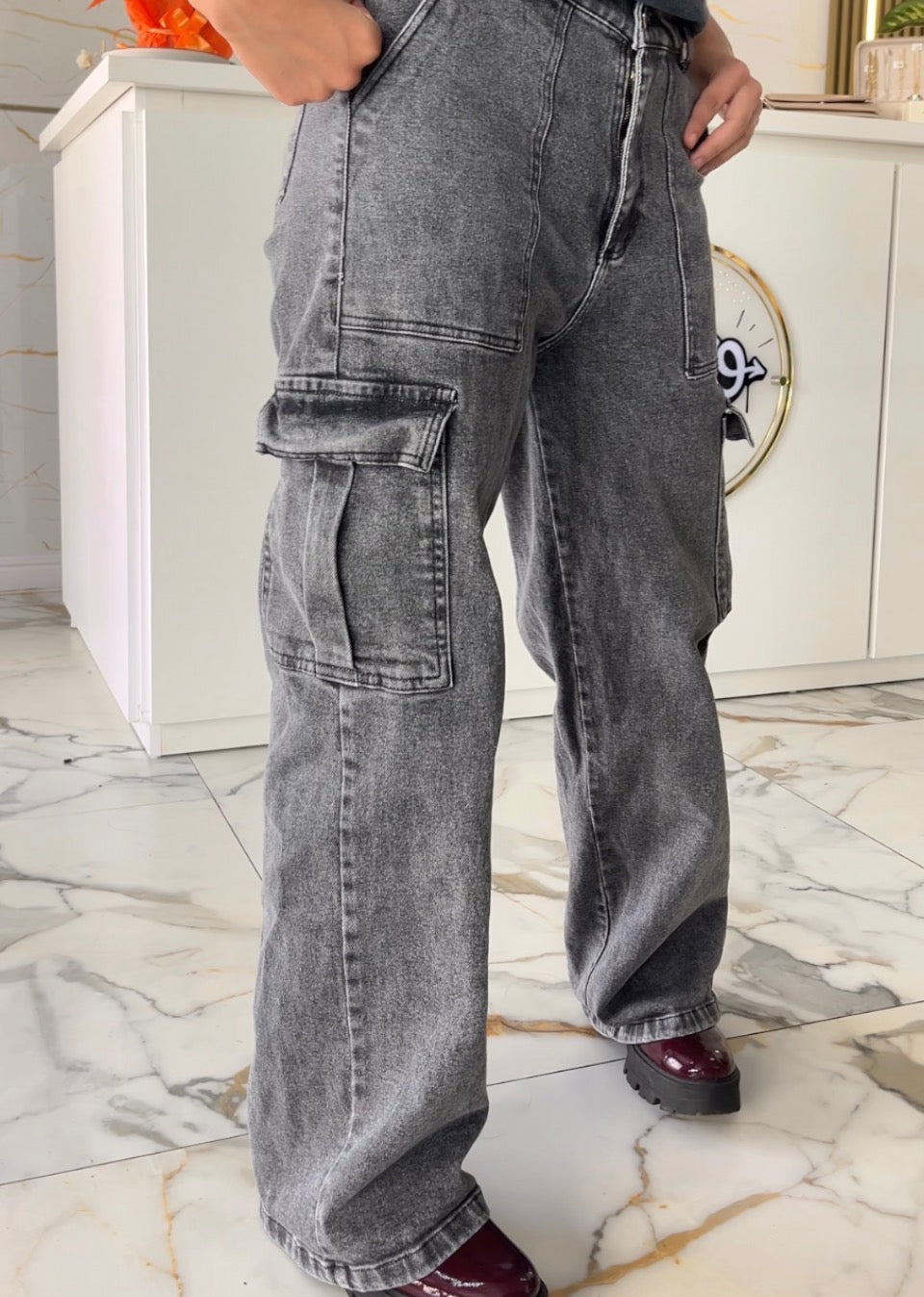 Jeans cargo black