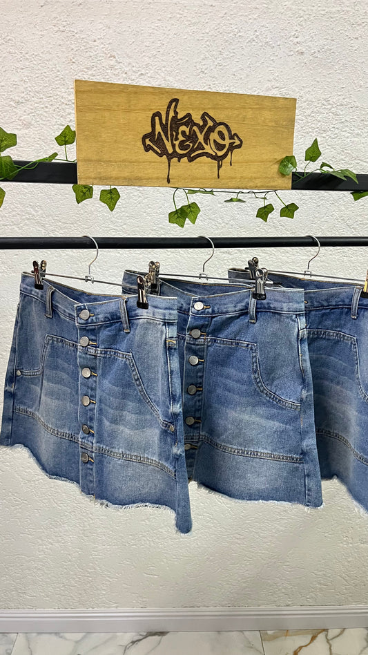 💙 Short Pollera Denim Icon