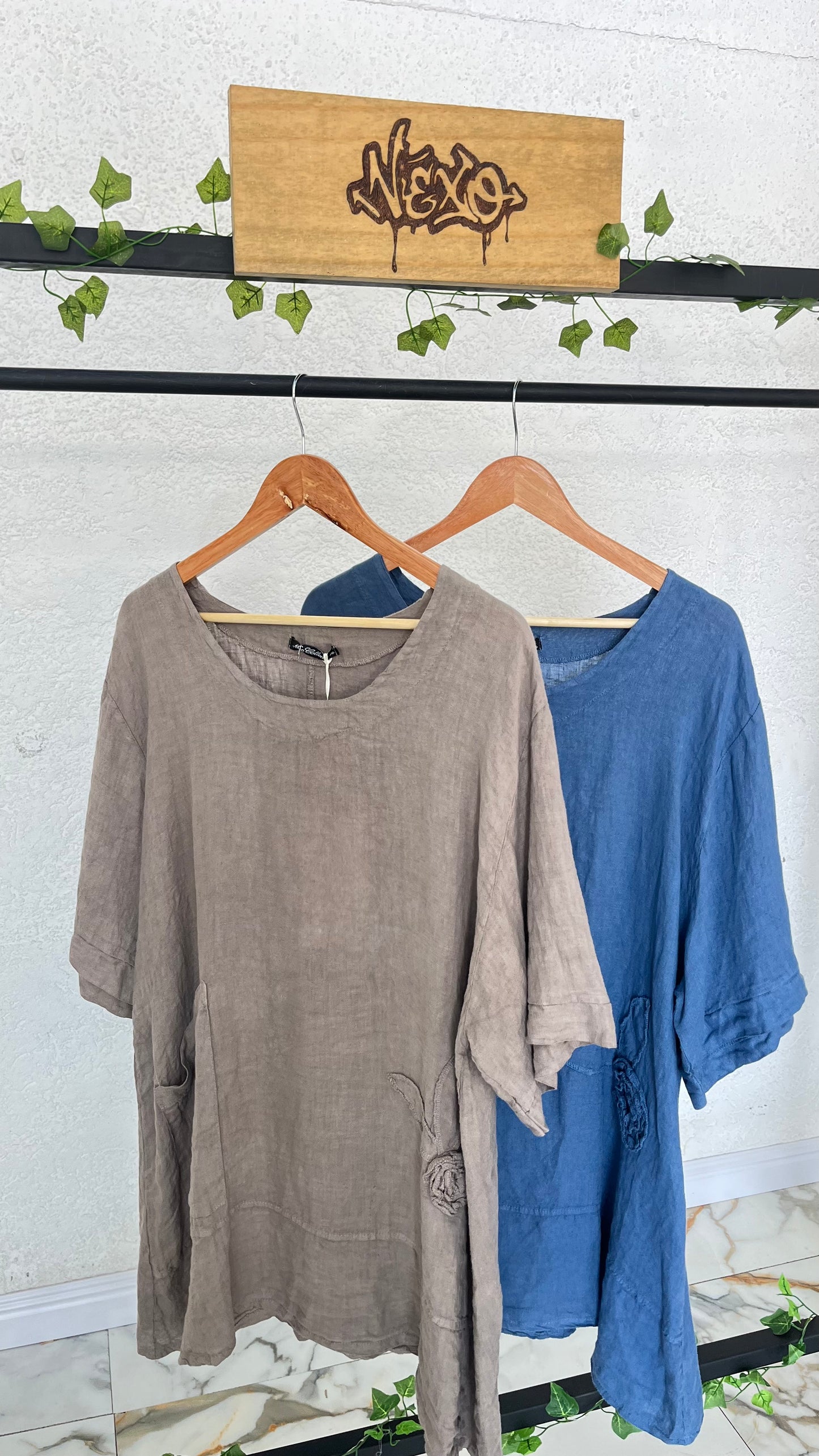 🌿 Blusón – Vestido “Lino Botánica”