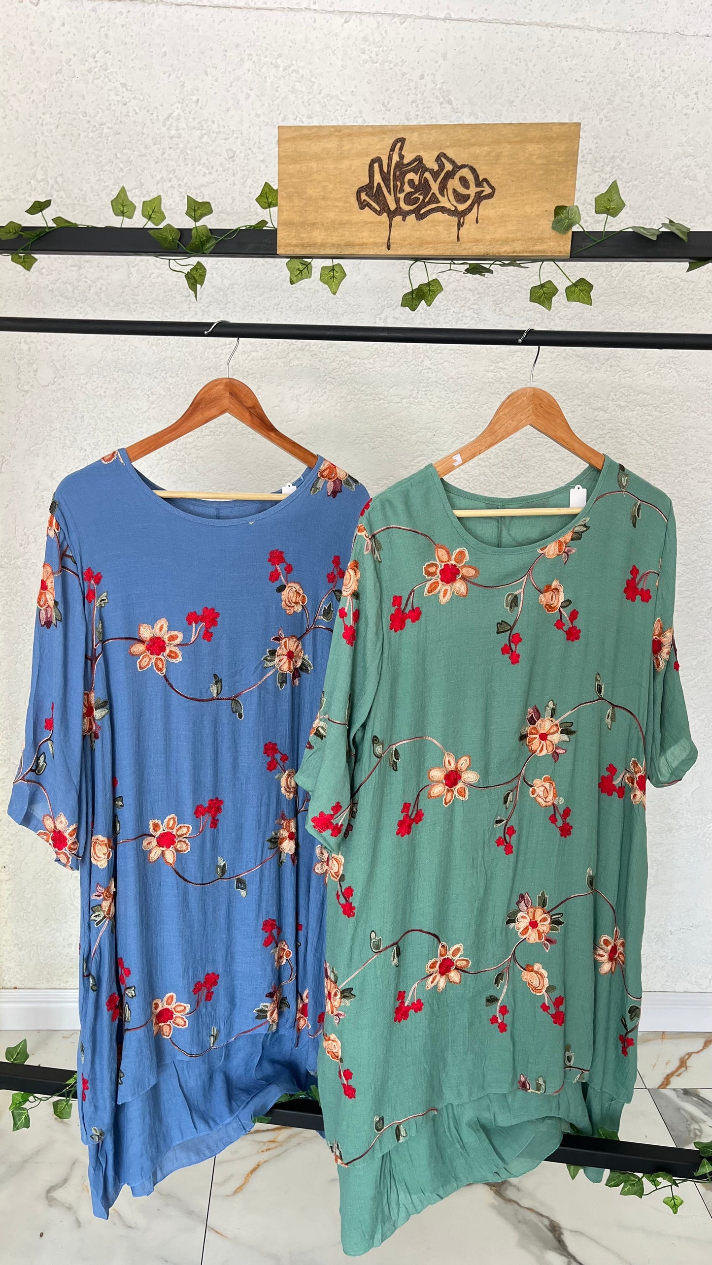 🌸 Vestido Bordado Floral NEXO