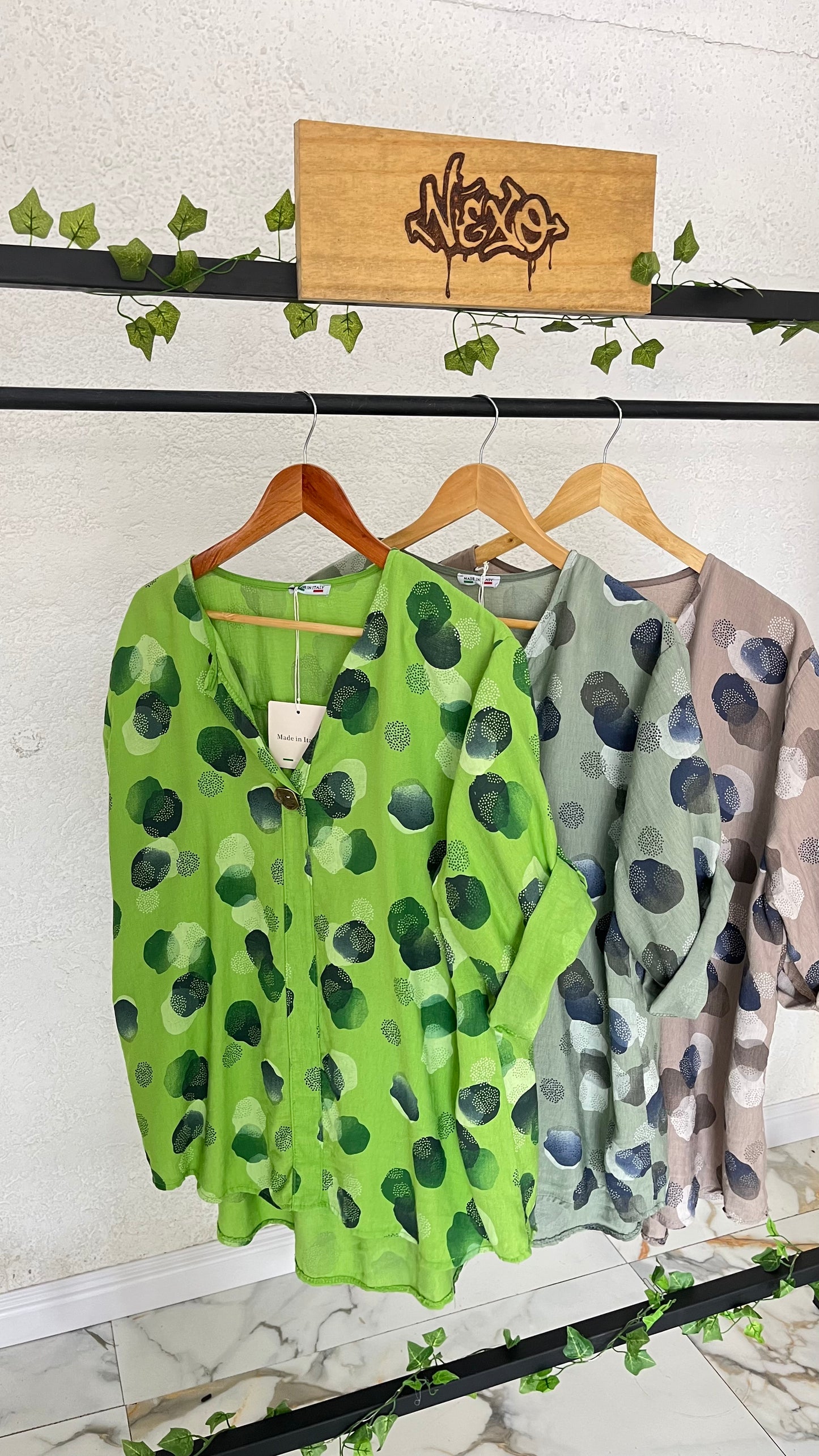 Camisa Italiana Dots of Art