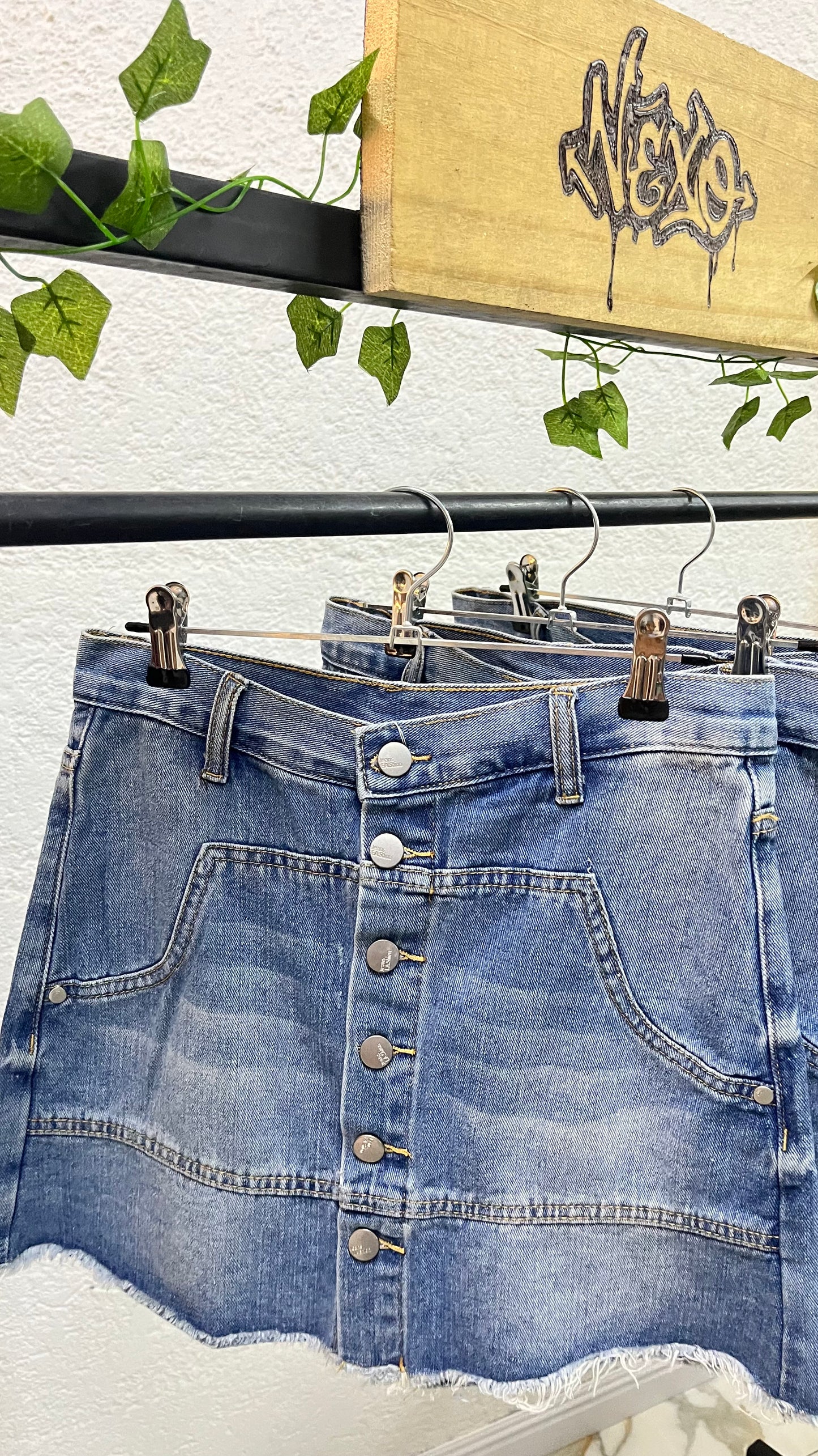 💙 Short Pollera Denim Icon