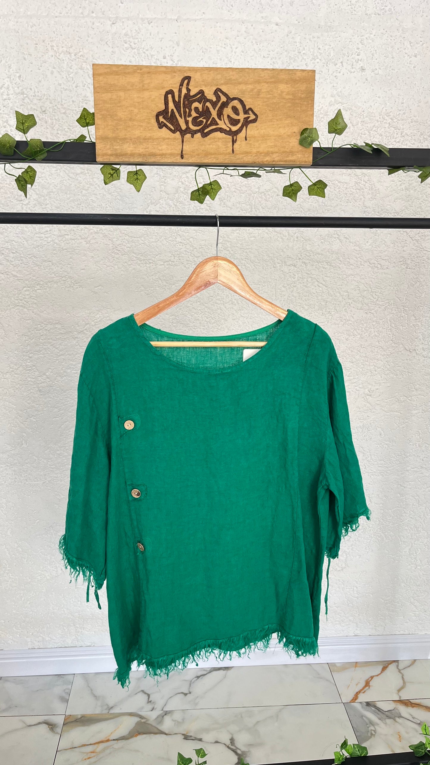 💚 Blusa “Lino Esmeralda”