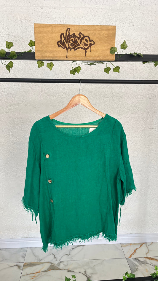 💚 Blusa “Lino Esmeralda”