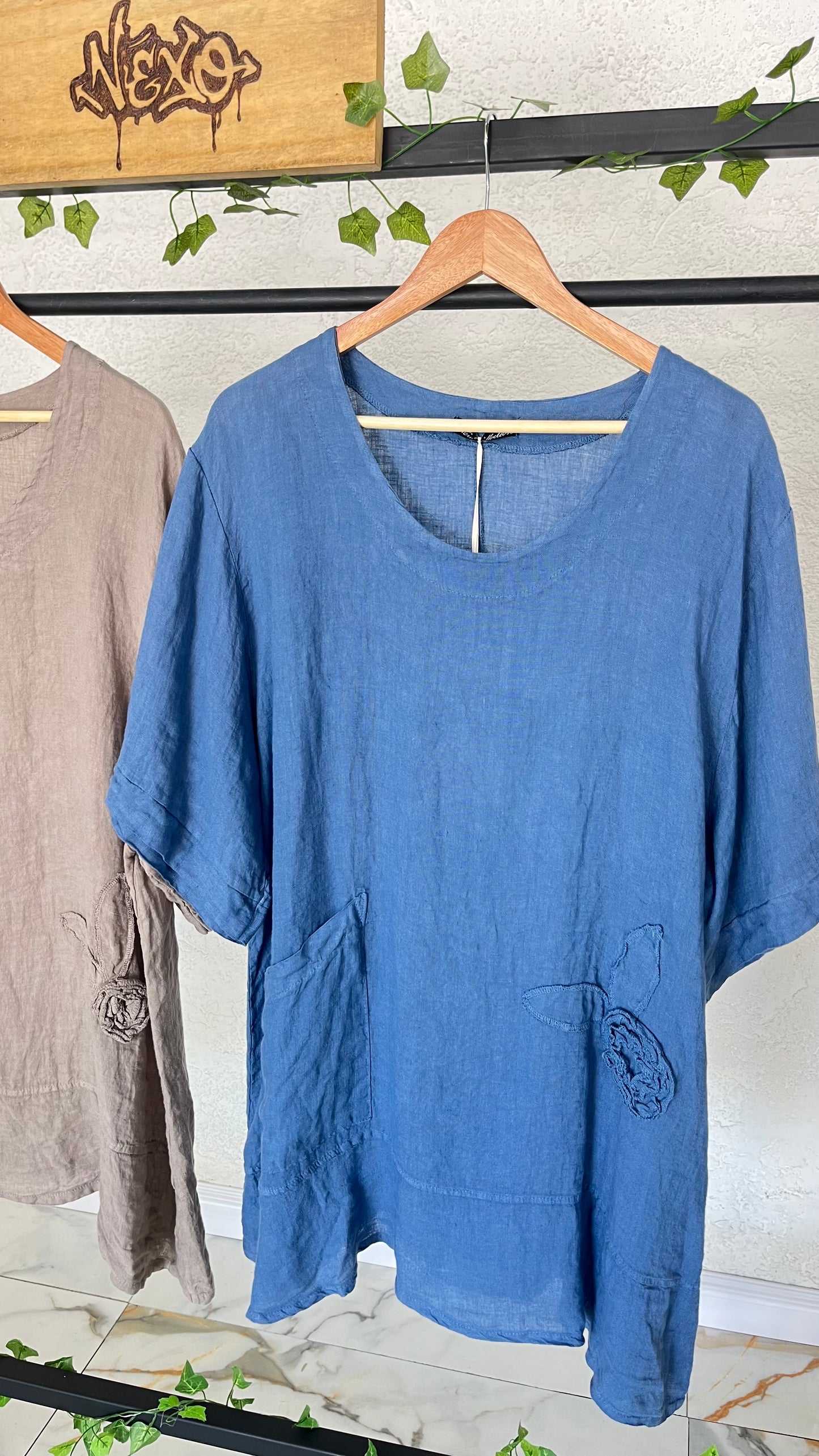 🌿 Blusón – Vestido “Lino Botánica”
