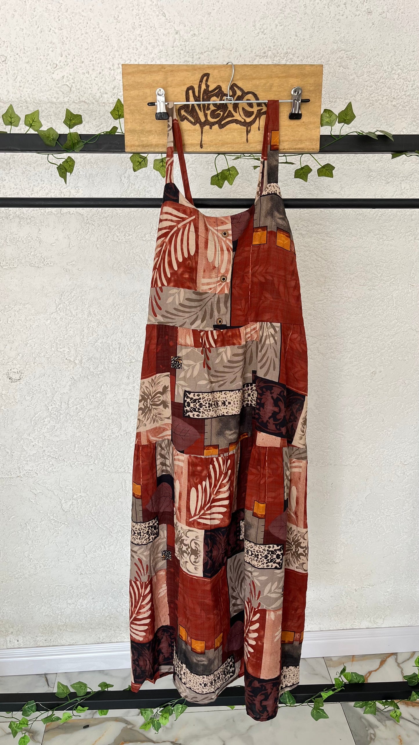 Vestido “Fuego Patch Tierra”