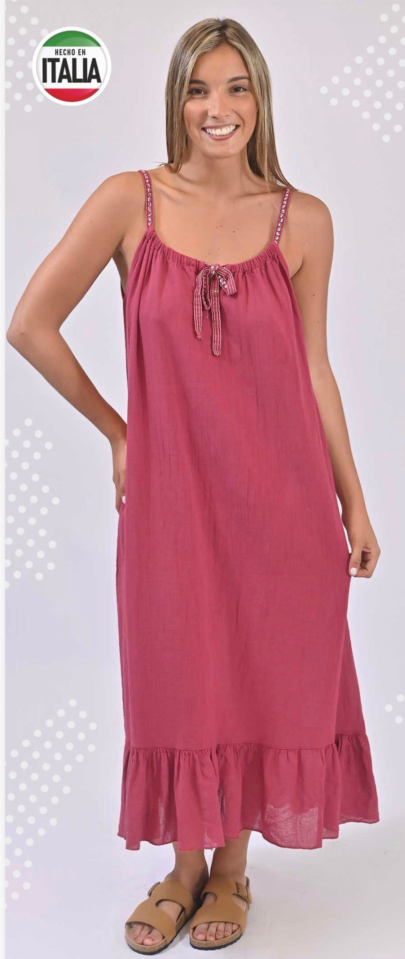 Vestido Lía – Algodón Bordado