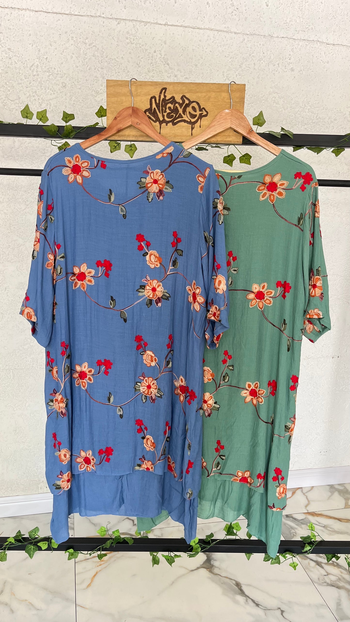 🌸 Vestido Bordado Floral NEXO