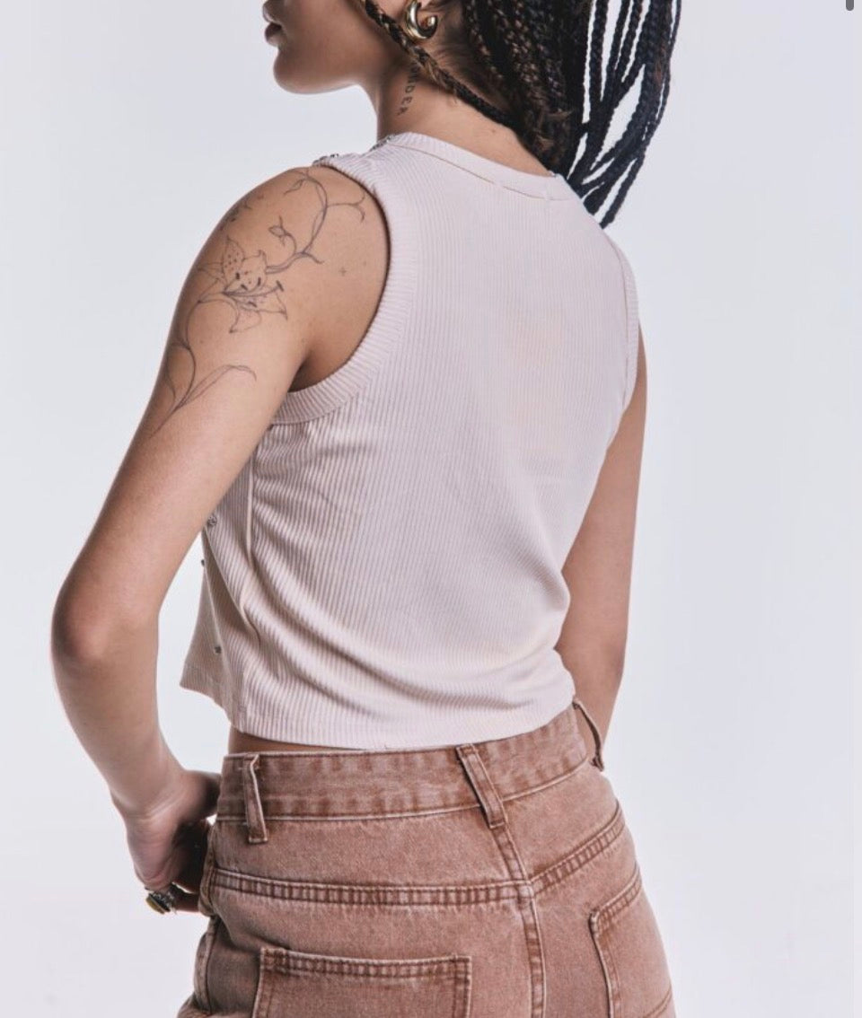 Musculosa Dripp tachas