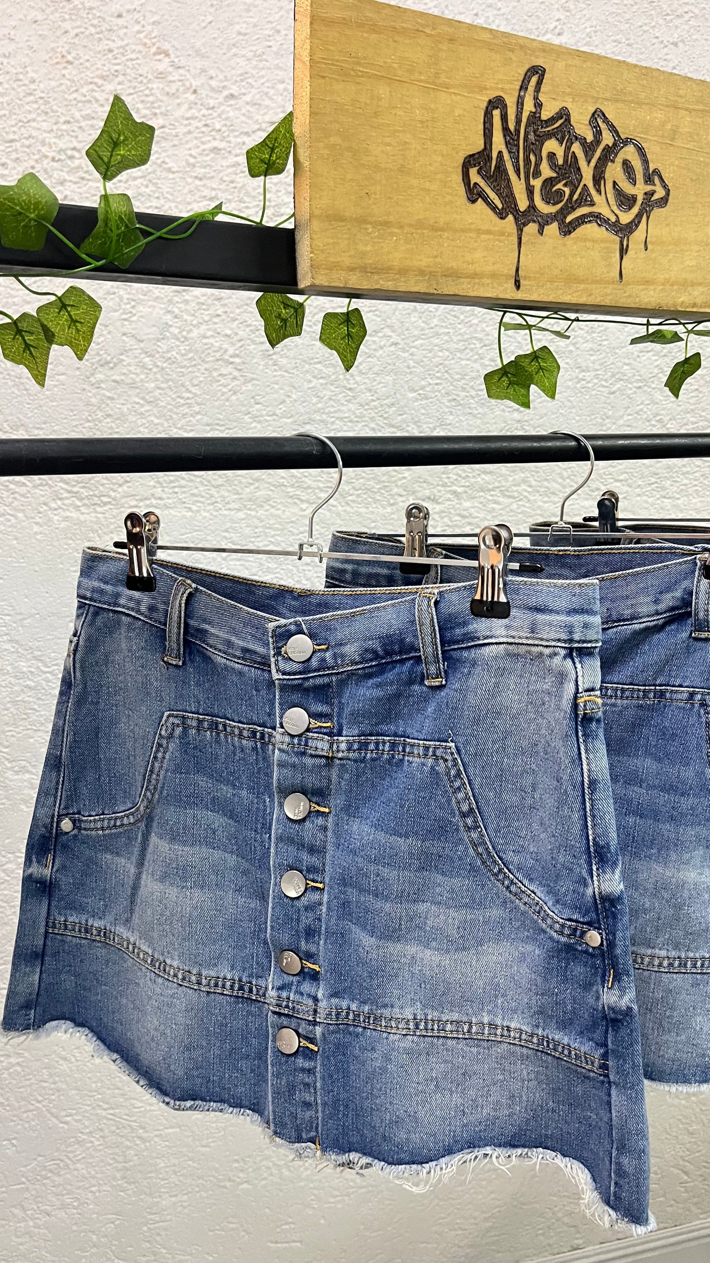 💙 Short Pollera Denim Icon