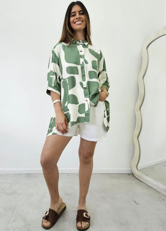 Camisa Oversize Abstracta