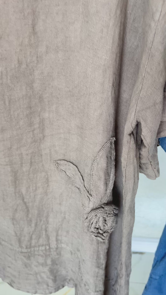 🌿 Blusón – Vestido “Lino Botánica”